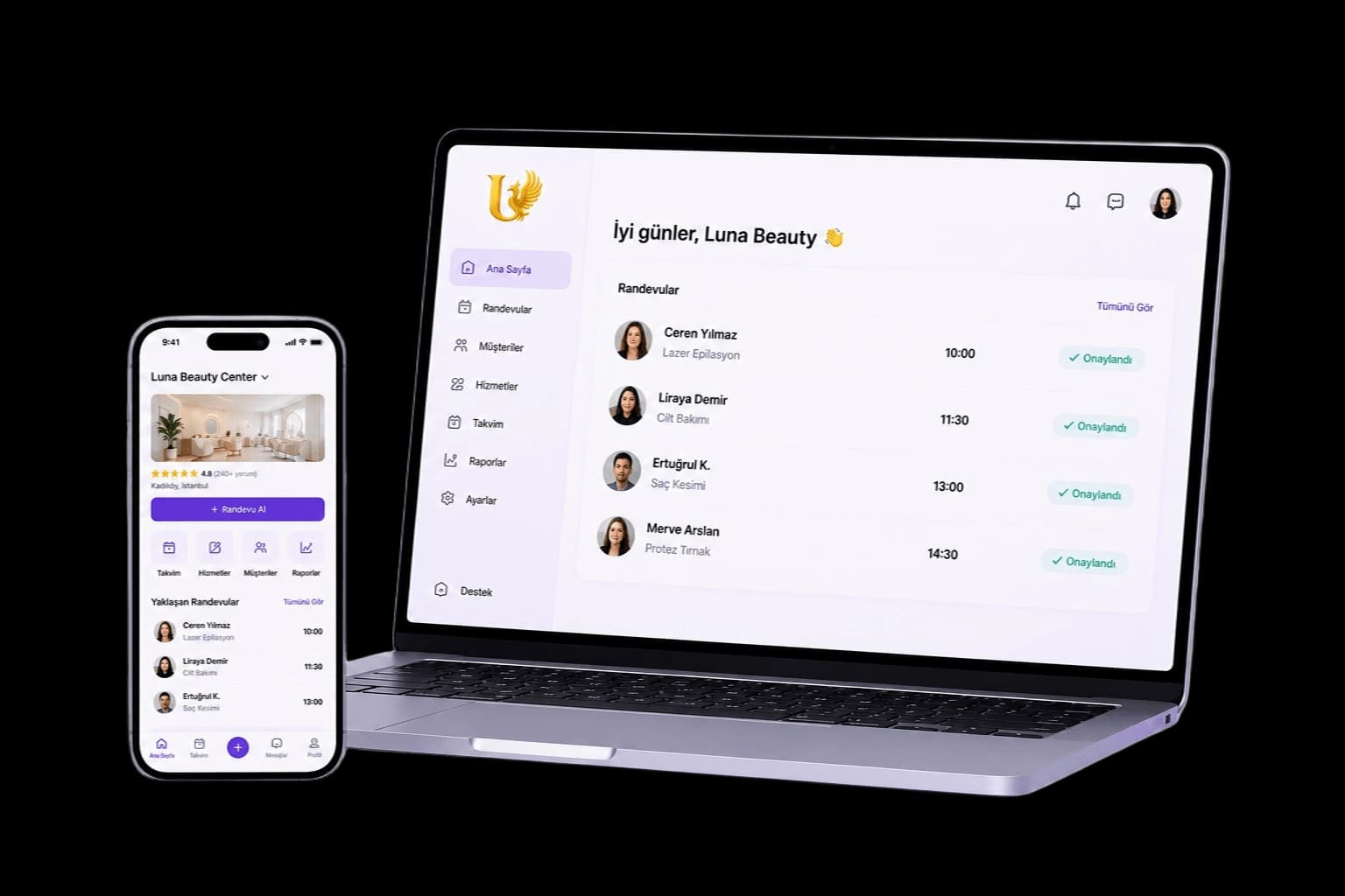 UpperLife web ve mobil işletme paneli